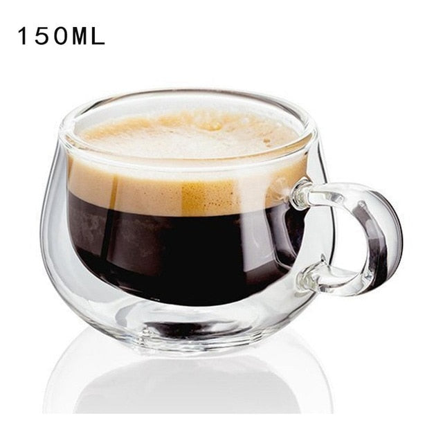 Zolu Double Wall Glass Cup Heat Resistant Tea Coffee Mug