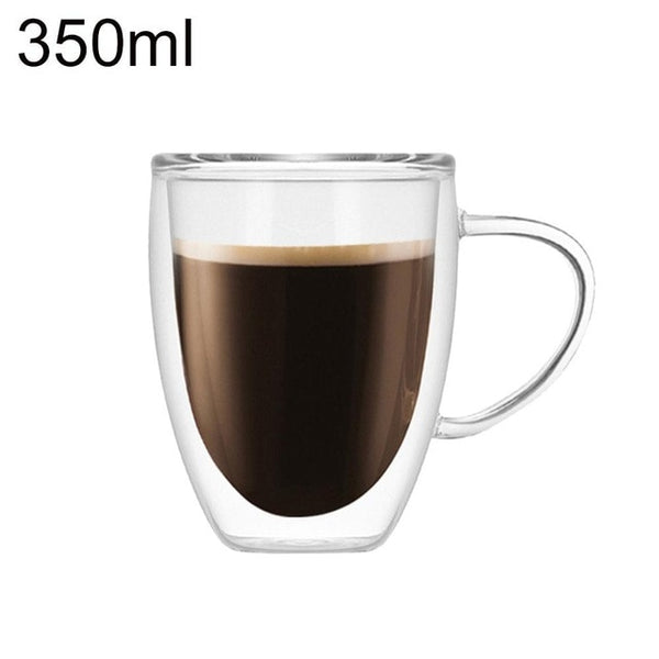 Zolu Double Wall Glass Cup Heat Resistant Tea Coffee Mug