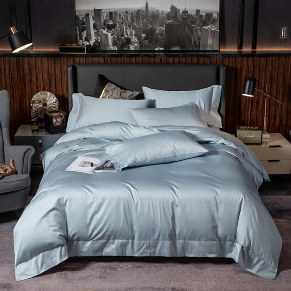 Zolu White Grey Egyptian Cotton Bedding