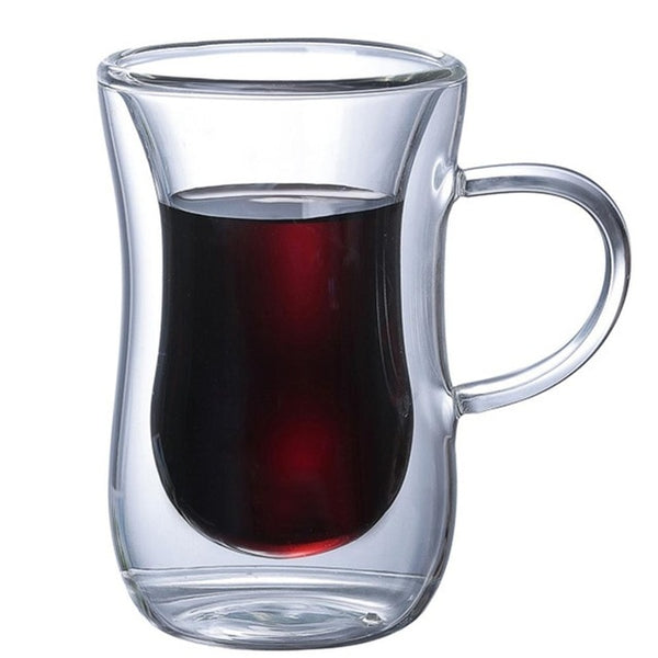 Zolu Double Wall Glass Cup Heat Resistant Tea Coffee Mug